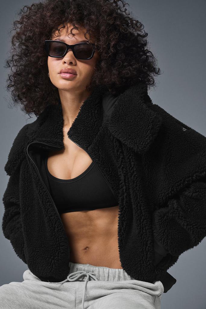 Alo Yoga Foxy Sherpa Jacket - Black - Jackets - Free Alo Yoga Foxy Sherpa Jacket - Black - Jackets - Free