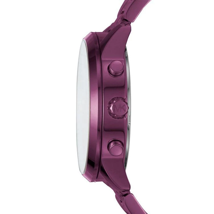 商品Michael Kors|Women's Chronograph Slater Plum Stainless Steel Bracelet Watch 40mm,价格¥1542,第2张图片详细描述