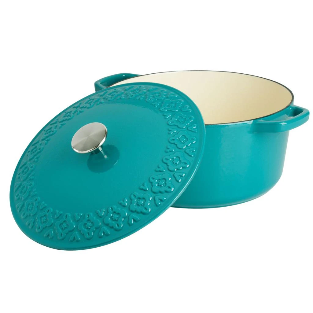 商品Spice By Tia Mowry|Savory Saffron 6 Quart Enameled Cast Iron Dutch Oven with Lid,价格¥605,第4张图片详细描述