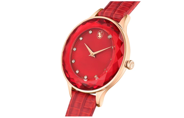 商品[国内直发] Swarovski|施华洛世奇 腕表 石英机芯 小牛皮表带 红色表盘 女款 50米防水 5650002,价格¥1103,第6张图片详细描述