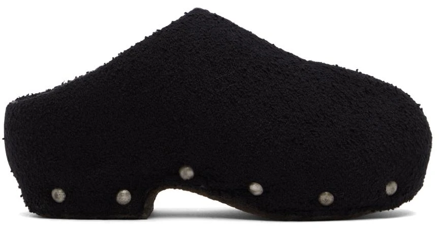 商品Acne Studios|Black Shearling Clogs,价格¥1409,第1张图片