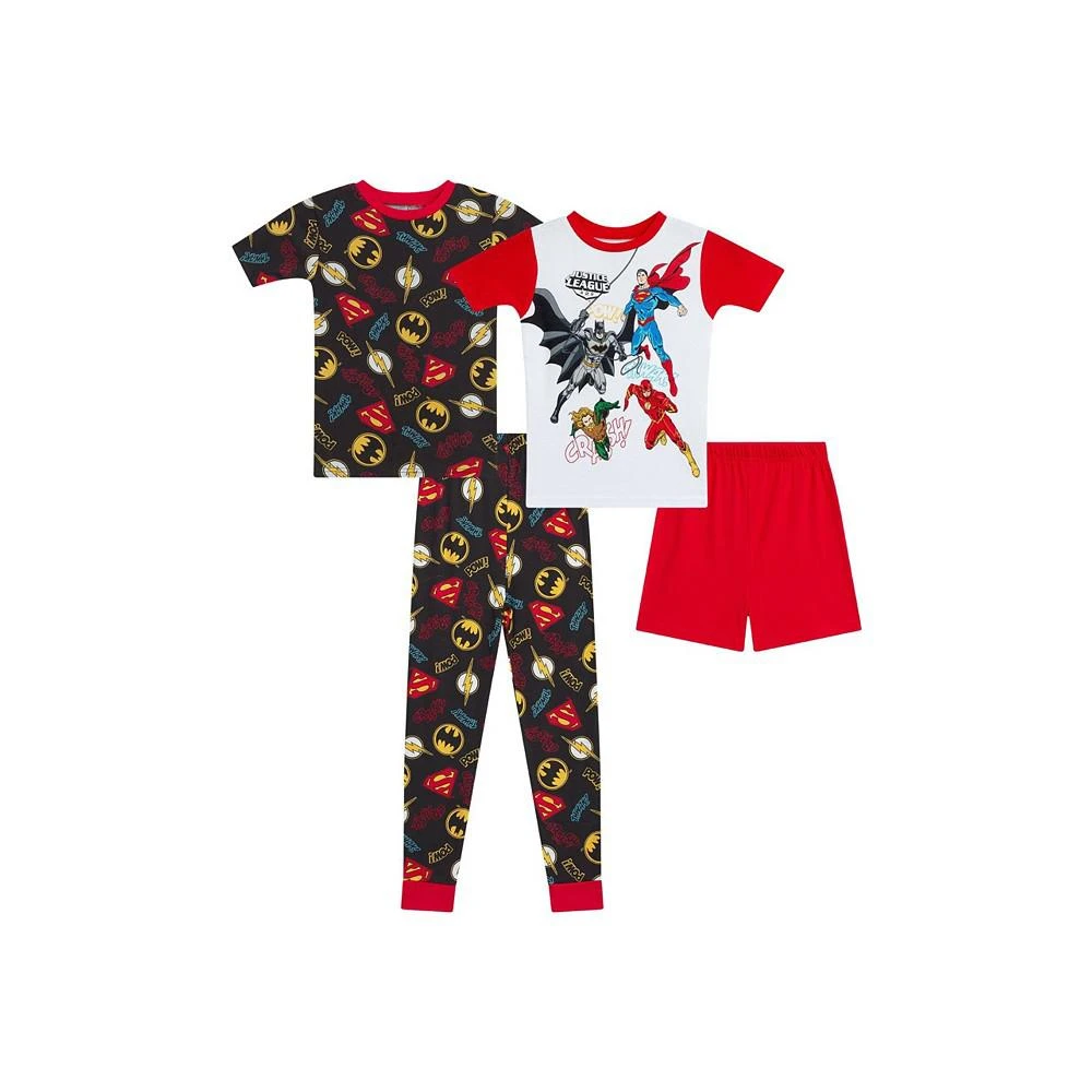 商品AME|Little Boys Justice League Pajama Set, 4 Piece Set,价格¥134,第1张图片