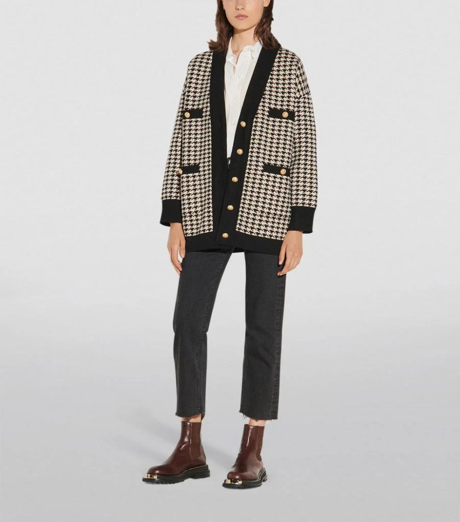 商品Sandro|Houndstooth Cardigan,价格¥1923,第2张图片详细描述