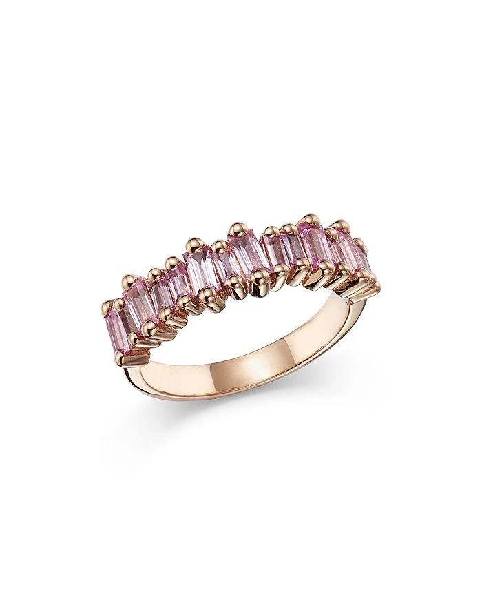 商品Suzanne Kalan|18K Rose Gold Pink Sapphire Baguette Band,价格¥20220,第1张图片详细描述