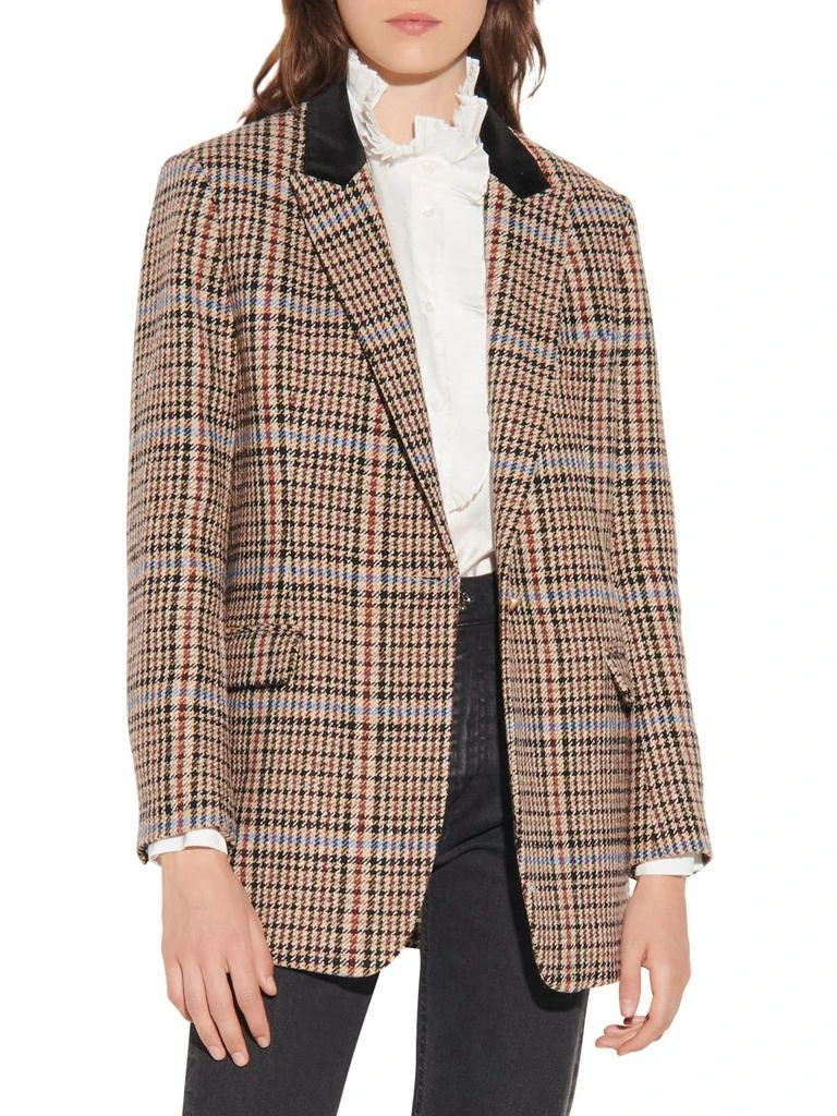 商品Sandro|Daly Checked Tweed Tailored Blazer,价格¥1417,第1张图片