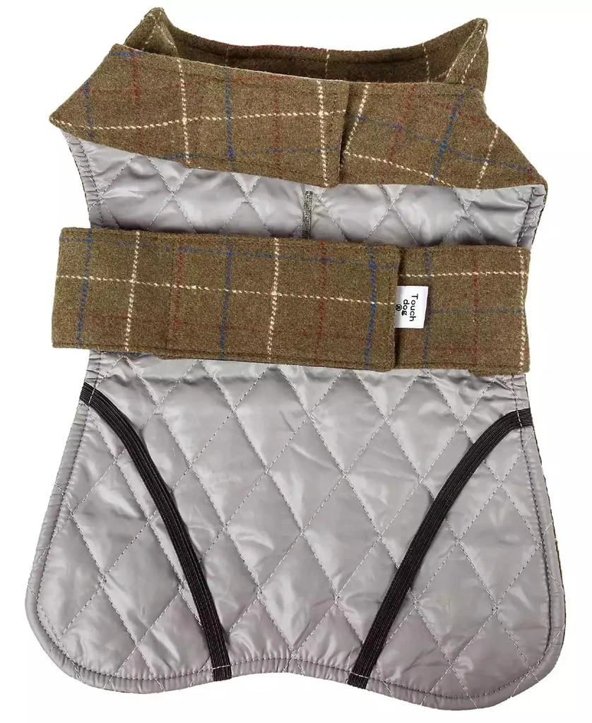 2-in-1 Windowpane Plaided Dog Jacket with Matching Reversible Dog Mat 商品