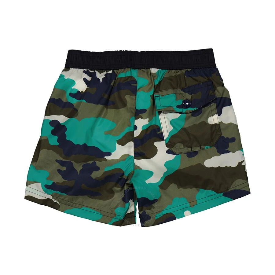 商品Moncler|Kids Bright Green Camouflage-Print Swim Shorts,价格¥434,第2张图片详细描述