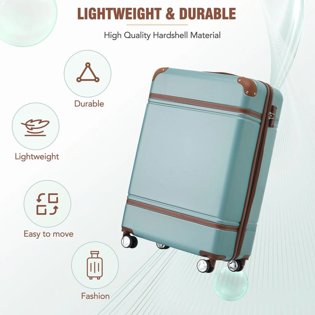 商品Streamdale Furniture|Streamdale 20 IN Hardside Luggage with Cosmetic Case,价格¥1040,第3张图片详细描述