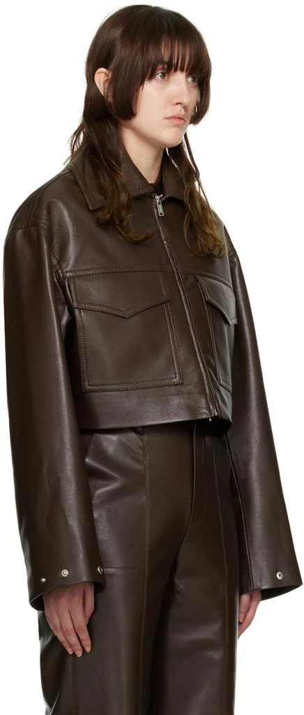 商品Nanushka|Brown Sapir Regenerated Leather Jacket,价格¥2285,第2张图片详细描述