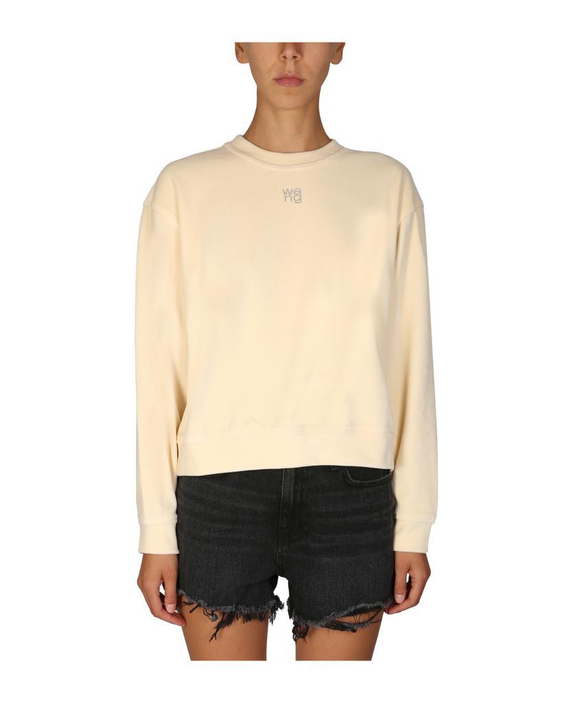 商品Alexander Wang|Soft Velour Crewneck Sweatshirt,价格¥2687,第1张图片