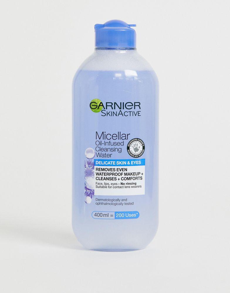 商品Garnier|Garnier Micellar Oil Infused Cleansing Water Delicate Skin and Eyes 400ml RRP £6.99,价格¥41,第1张图片
