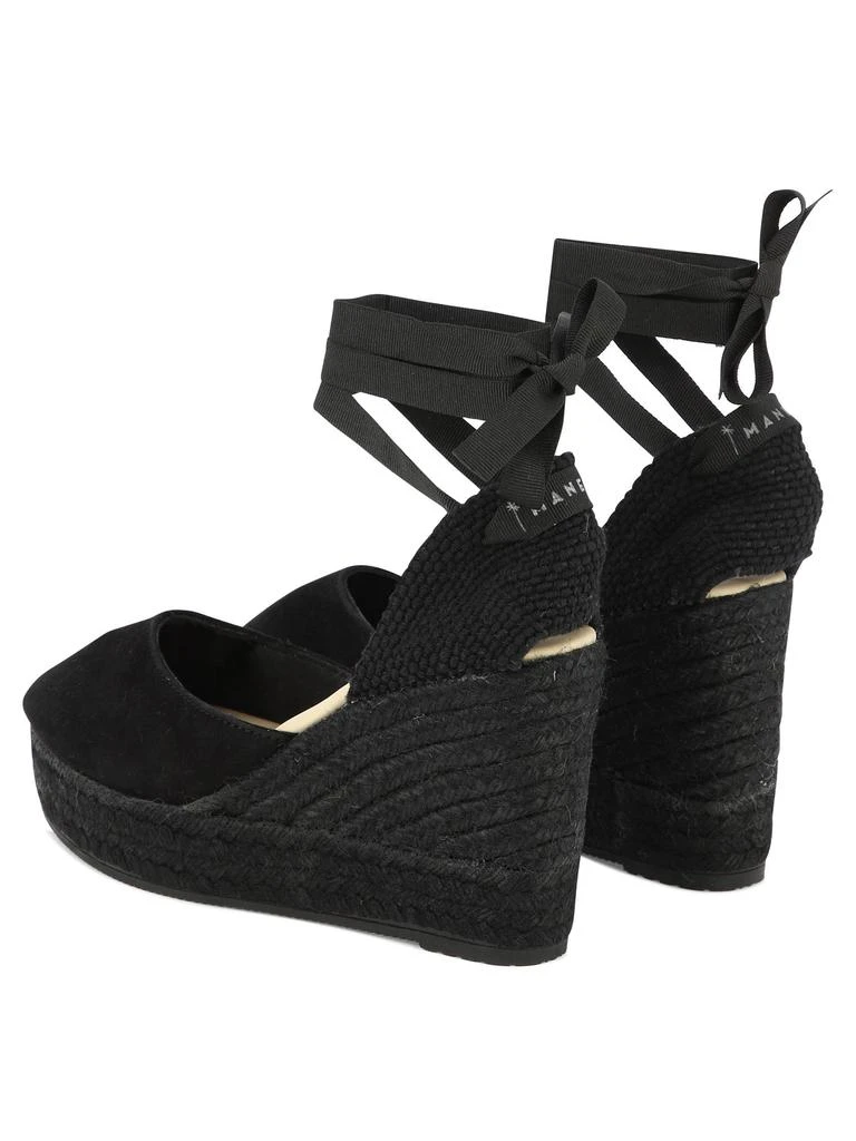 商品MANEBÍ|Hamptons Wedge Espadrilles Black,价格¥592,第4张图片详细描述