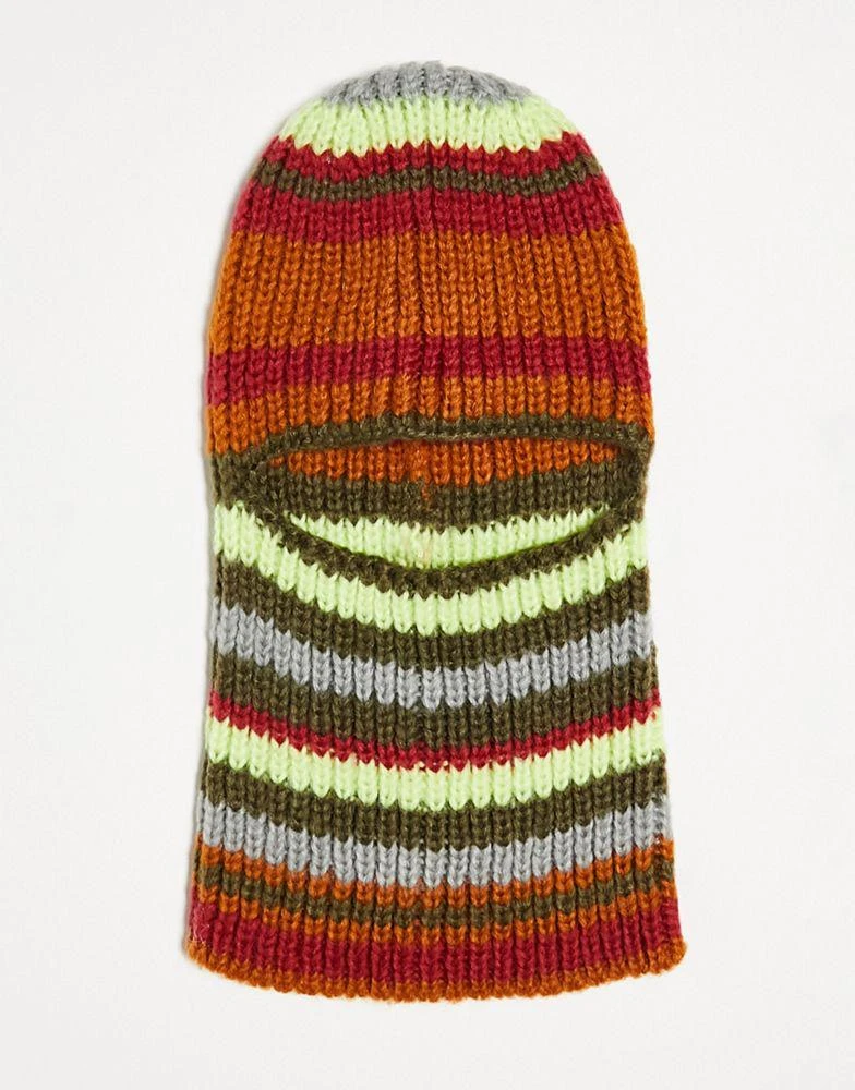 商品COLLUSION|COLLUSION knitted stripe balaclava in multi,价格¥147,第1张图片
