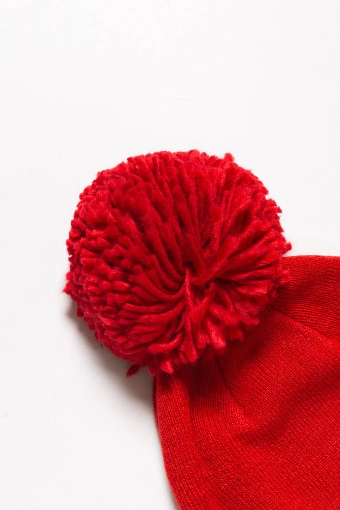 商品HYPE ACCESSORIES|HYPE KIDS RED BOBBLE SCRIPT BEANIE,价格¥84,第4张图片详细描述