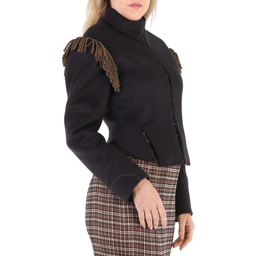 商品Burberry|Ladies Dark Navy Braid Detail Military Wool Jacket,价格¥2015,第2张图片详细描述