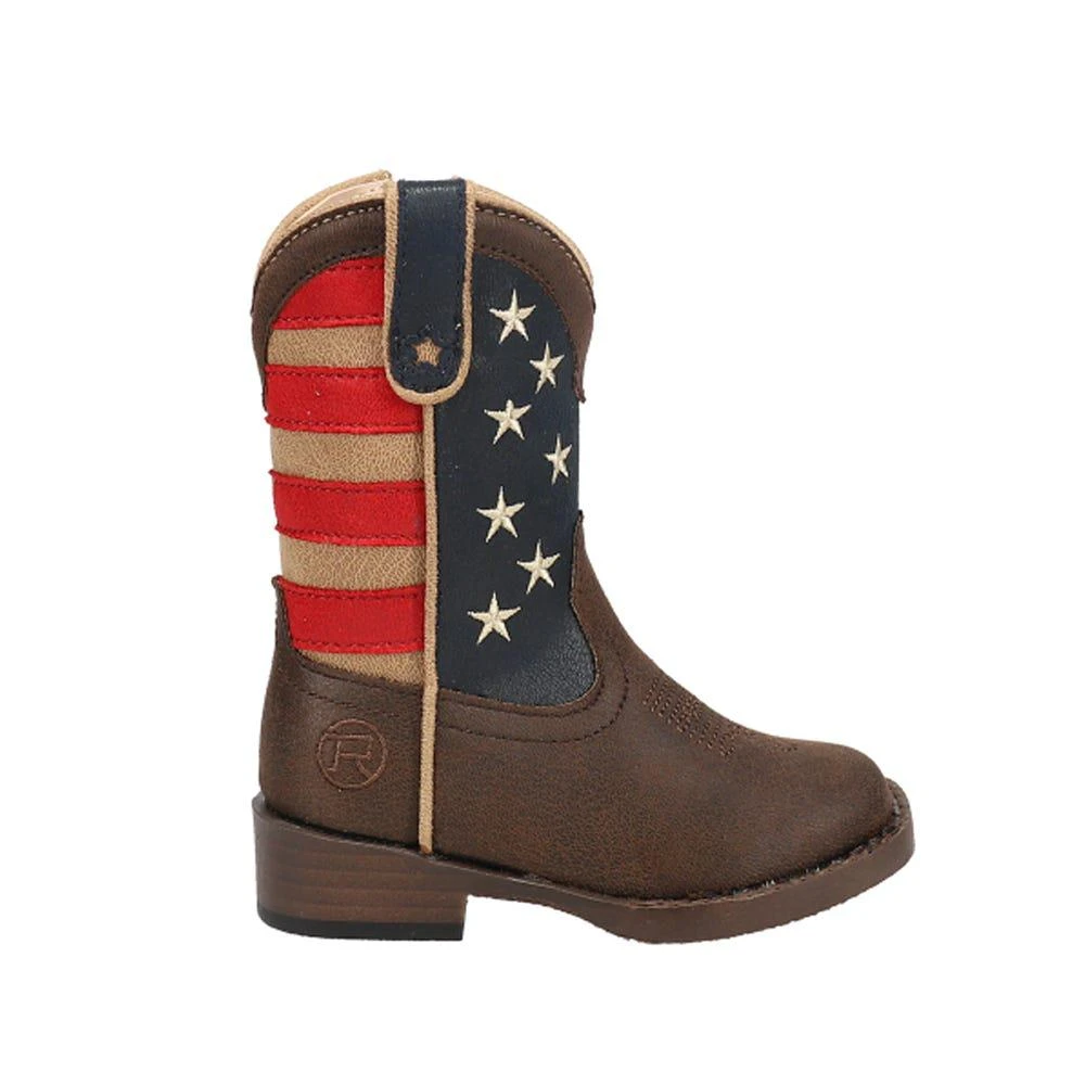 商品Roper|American Patriot Square Toe Cowboy Boots (Toddler),价格¥408,第1张图片