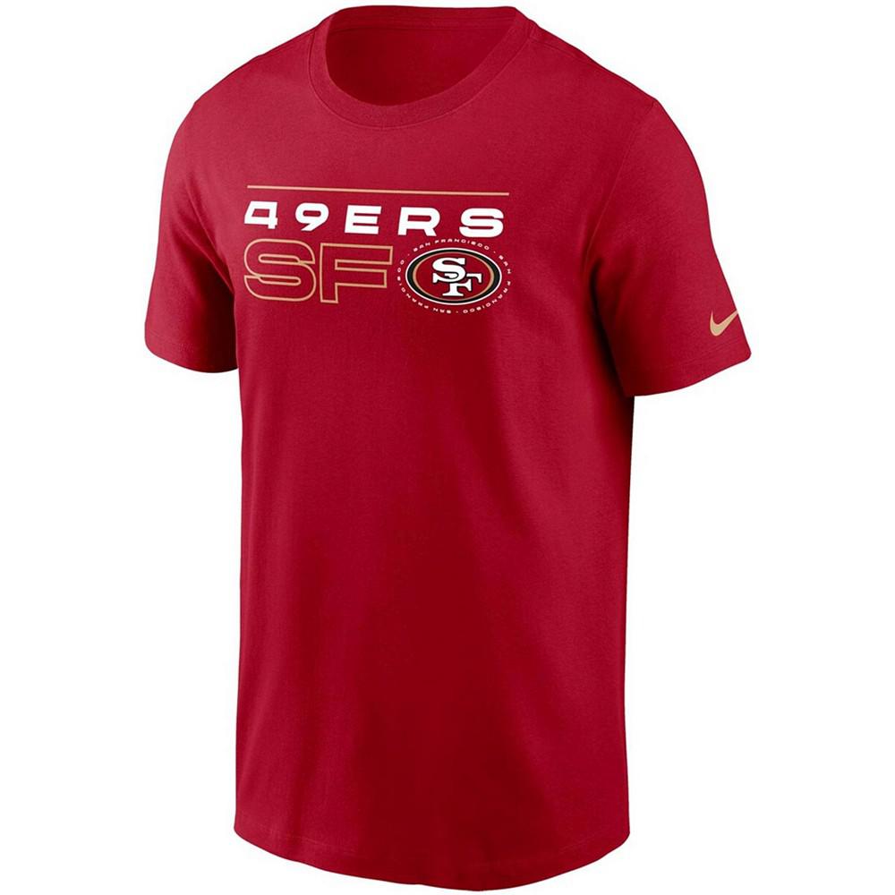 Men's Scarlet San Francisco 49Ers Broadcast Essential T-shirt商品第3张图片规格展示