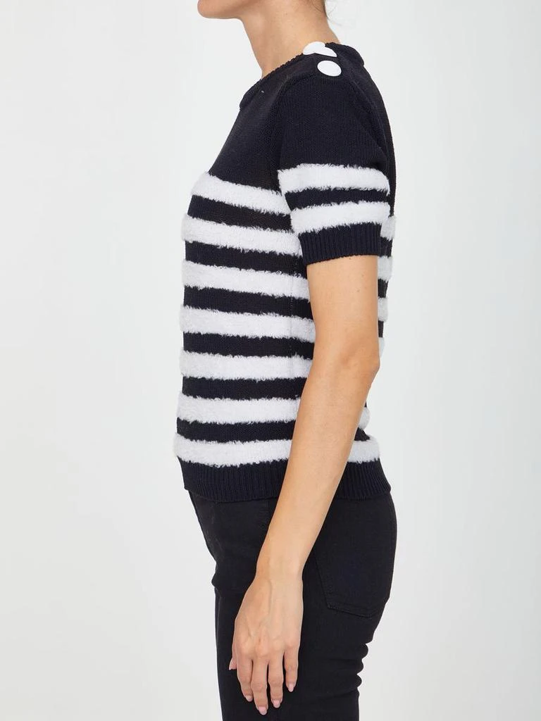 商品Balmain|Striped knit t-shirt,价格¥4111,第3张图片详细描述