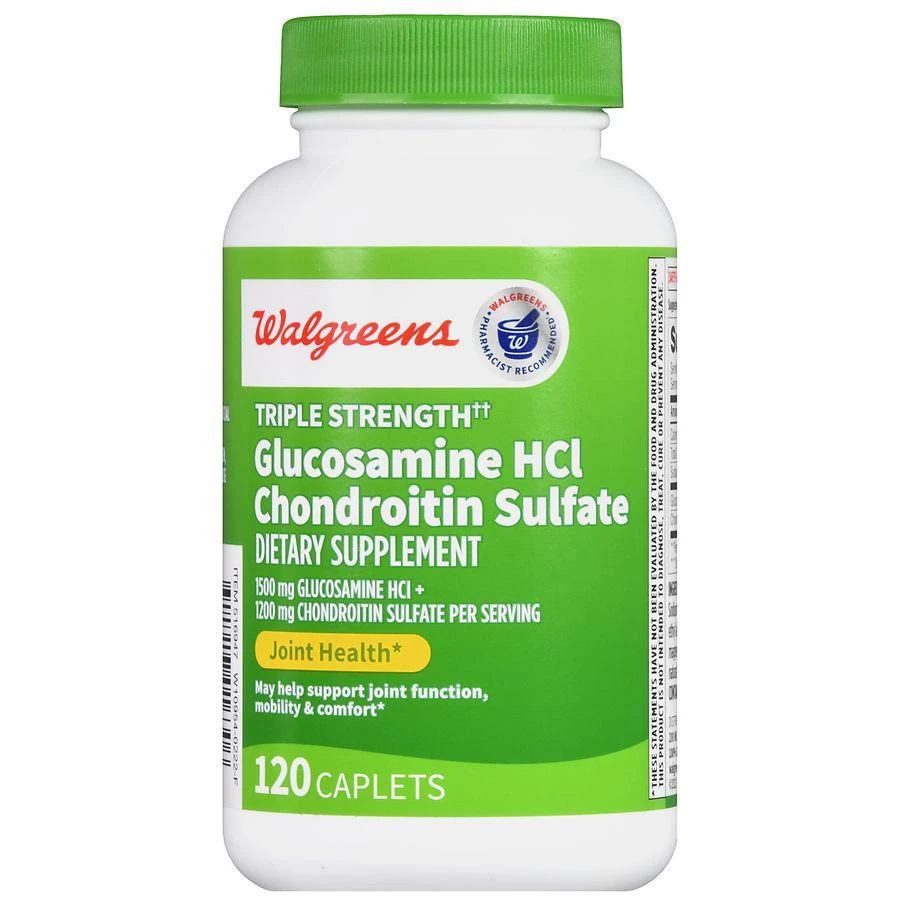 商品Walgreens|Triple Strength Glucosamine HCl Chondroitin Sulfate Caplets (60 days),价格¥332,第2张图片详细描述