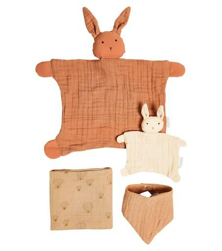 商品Liewood|Baby Nada cotton comforter, bib, and swaddle set,价格¥374,第1张图片