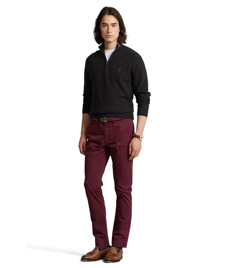 商品Ralph Lauren|Mesh-Knit Cotton 1/4 Zip Sweater,价格¥1034,第4张图片详细描述