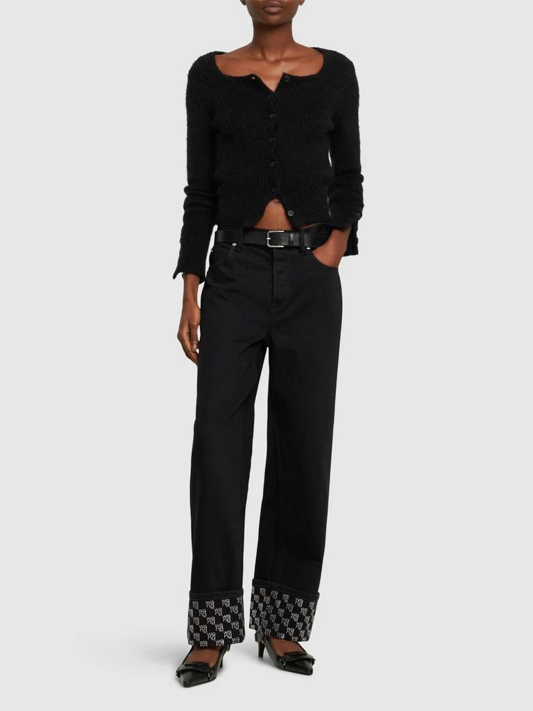 商品Alexander Wang|Embellished Straight Jeans,价格¥2749,第1张图片详细描述