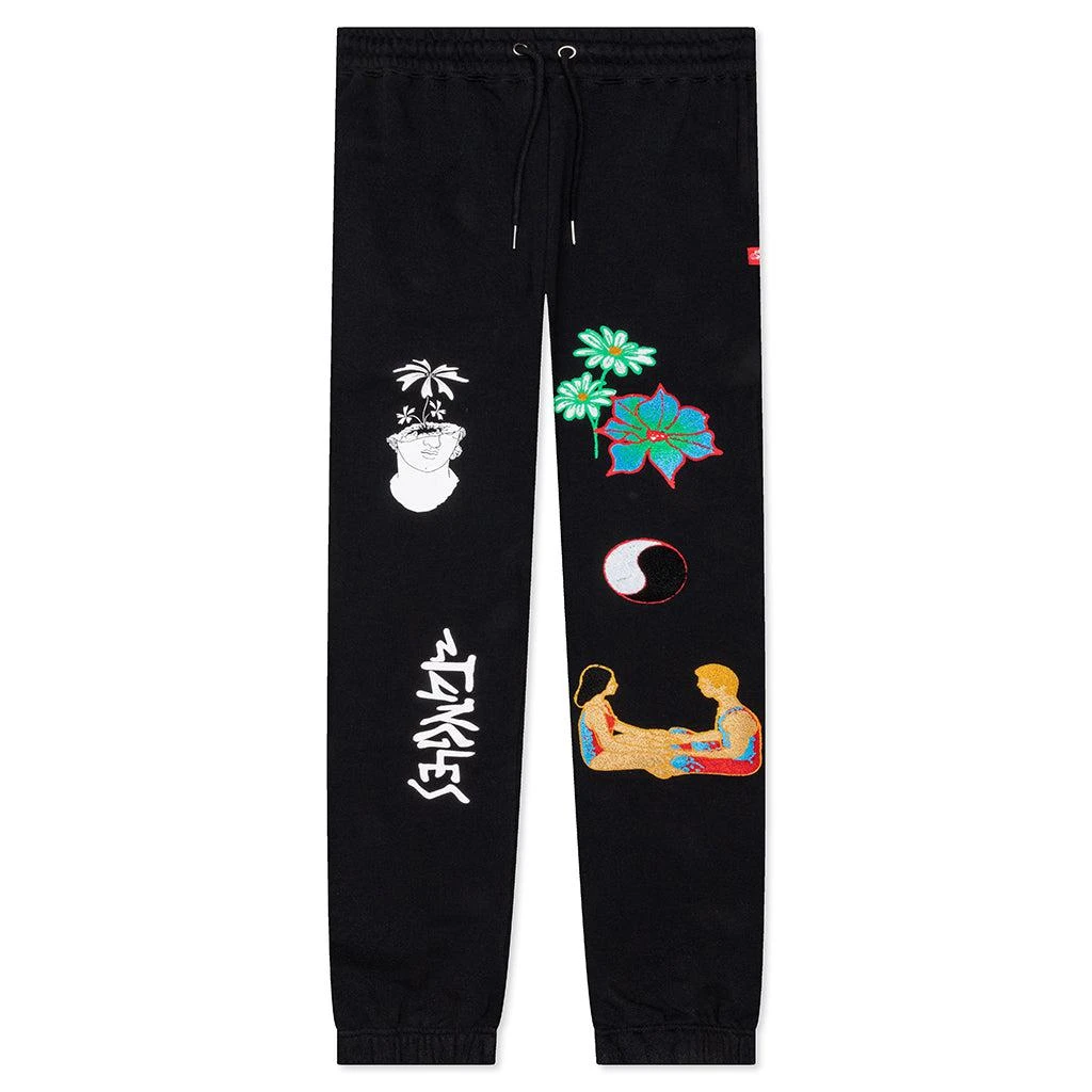 商品Jungles|Jungles Connection Chenille Trackpant - Black,价格¥456,第1张图片