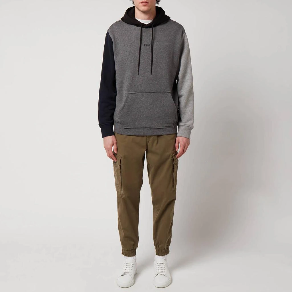 商品Hugo Boss|BOSS Orange Men's Colour-Block Hoodie - Medium Grey,价格¥412,第3张图片详细描述