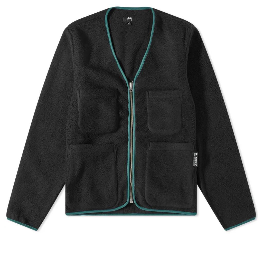 商品STUSSY|polar fleece cardigan black,价格¥1181,第1张图片