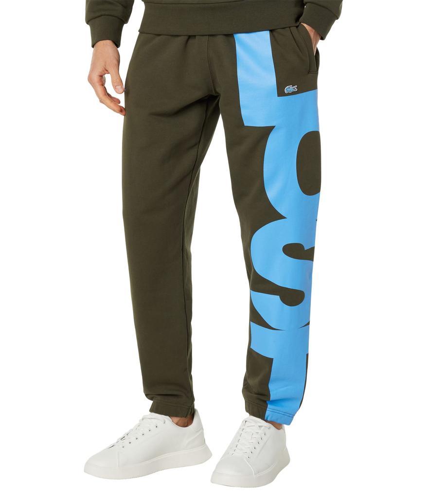 商品Lacoste|Contrast Print Logo Sweatpants with Tapered Ankle,价格¥1008,第1张图片
