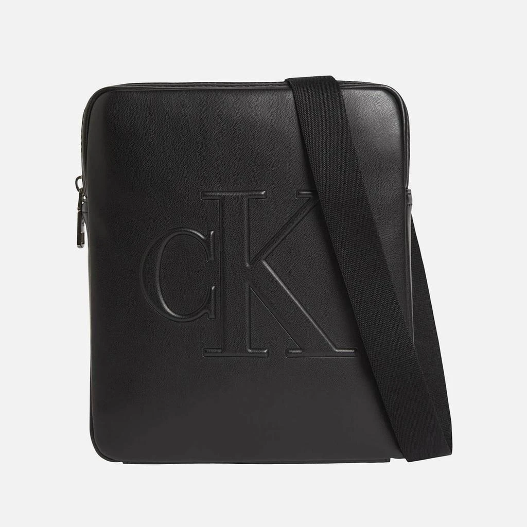 商品Calvin Klein|Calvin Klein Jeans Logo Faux Leather Messenger Bag,价格¥433,第1张图片