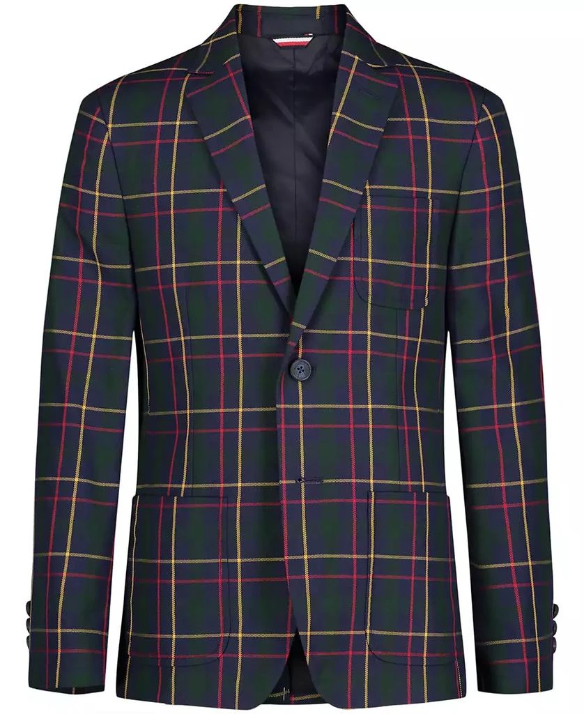 商品Tommy Hilfiger|Big Boys Brushed Huntsman Plaid Blazer,价格¥671,第1张图片