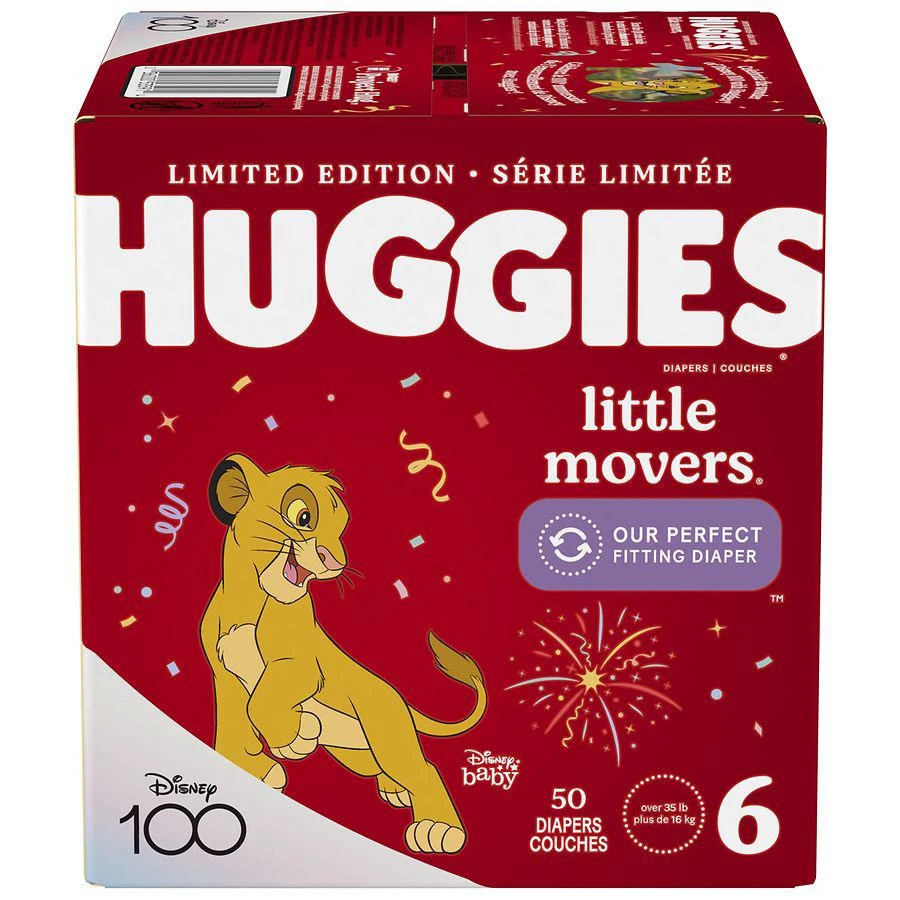 商品Huggies Little Movers|Baby Diapers Unscented, Size 6 (35+ lbs),价格¥275,第3张图片详细描述