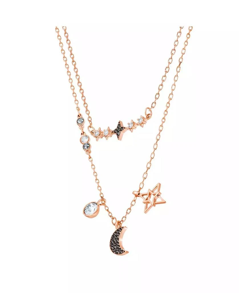 商品Swarovski|Symbolic 2-Pieces Moon and Star Rose Gold Tone Plated Necklace,价格¥1224,第3张图片详细描述