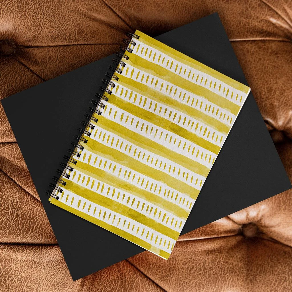 商品DENY Designs|Angela Minca Watercolor Lines Yellow Notebook Spiral,价格¥169,第4张图片详细描述