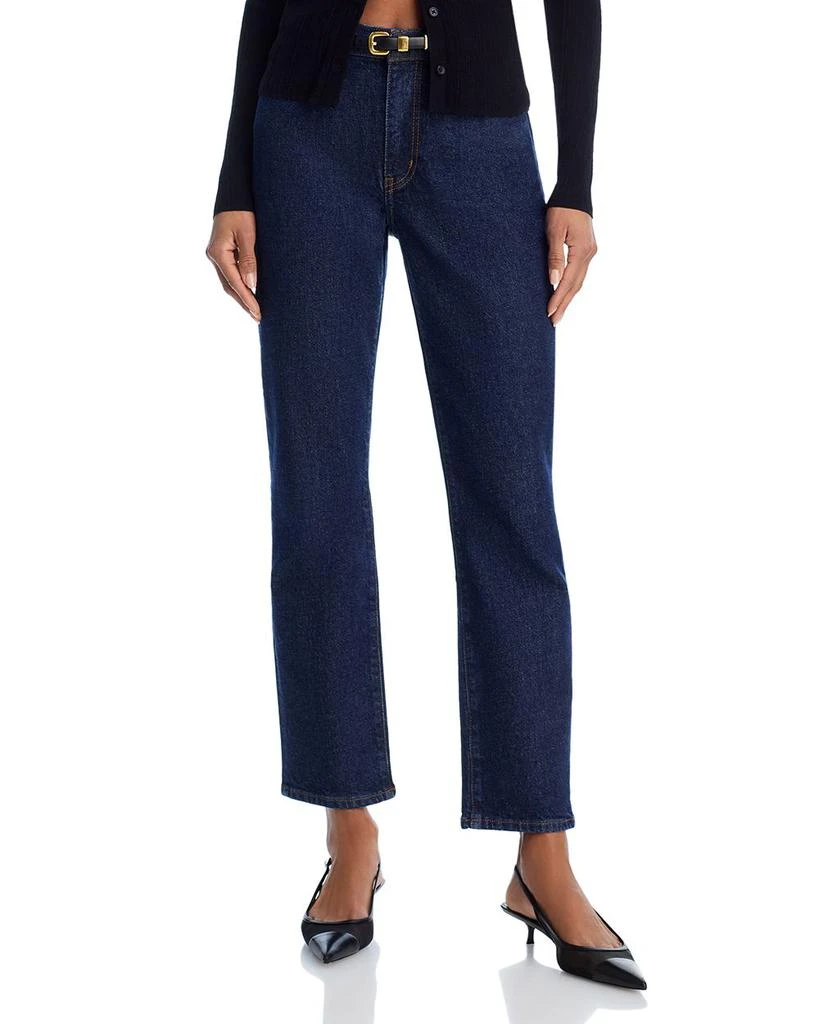 商品FRAME|The Borrowed High Rise Ankle Slim Leg Jeans in Taboo,价格¥1823,第1张图片
