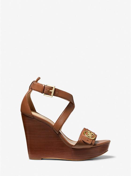 商品Michael Kors|Carmen Faux Leather Wedge Sandal,价格¥662,第4张图片详细描述