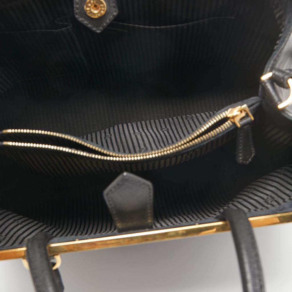 Fendi Black Leather Medium 2Jours Tote商品第7张图片规格展示