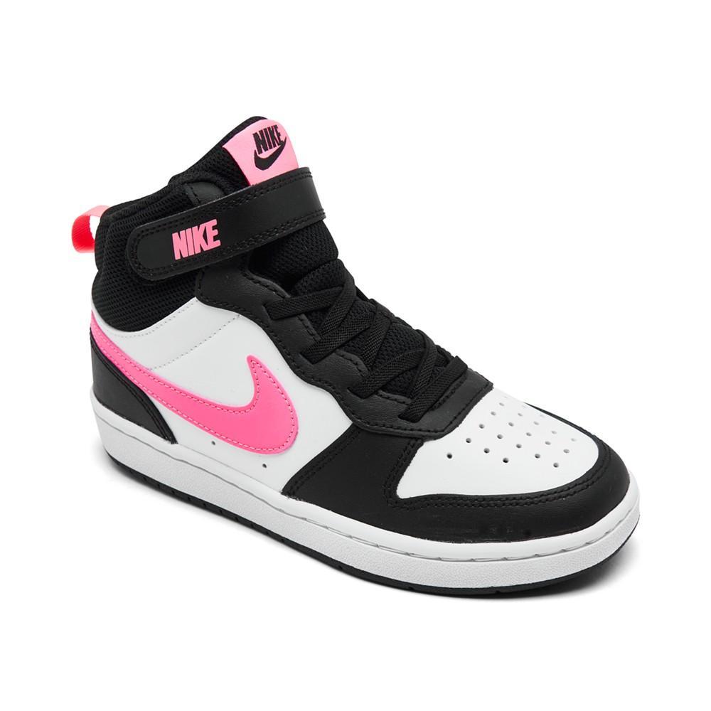 商品NIKE|Little Girls Court Borough Mid 2 Stay-Put Closure Casual Sneakers from Finish Line,价格¥442,第1张图片