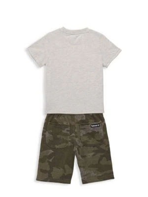 商品Timberland|Little Boy's 2-Piece T-Shirt & Shorts Set,价格¥119,第2张图片详细描述