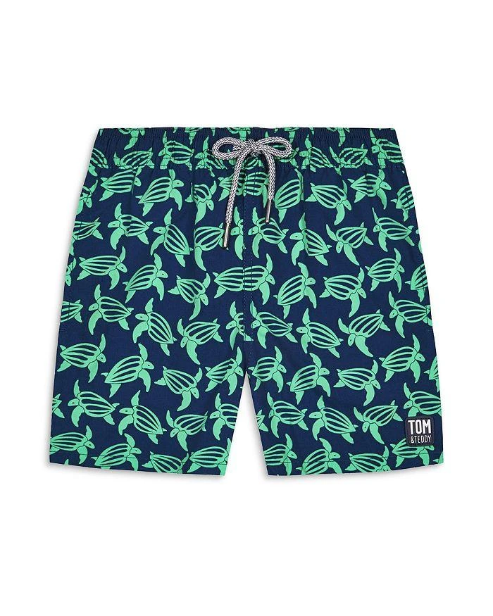 商品TOM & TEDDY|Boys' Turtle Print Swim Trunks - Little Kid, Big Kid,价格¥442,第1张图片详细描述