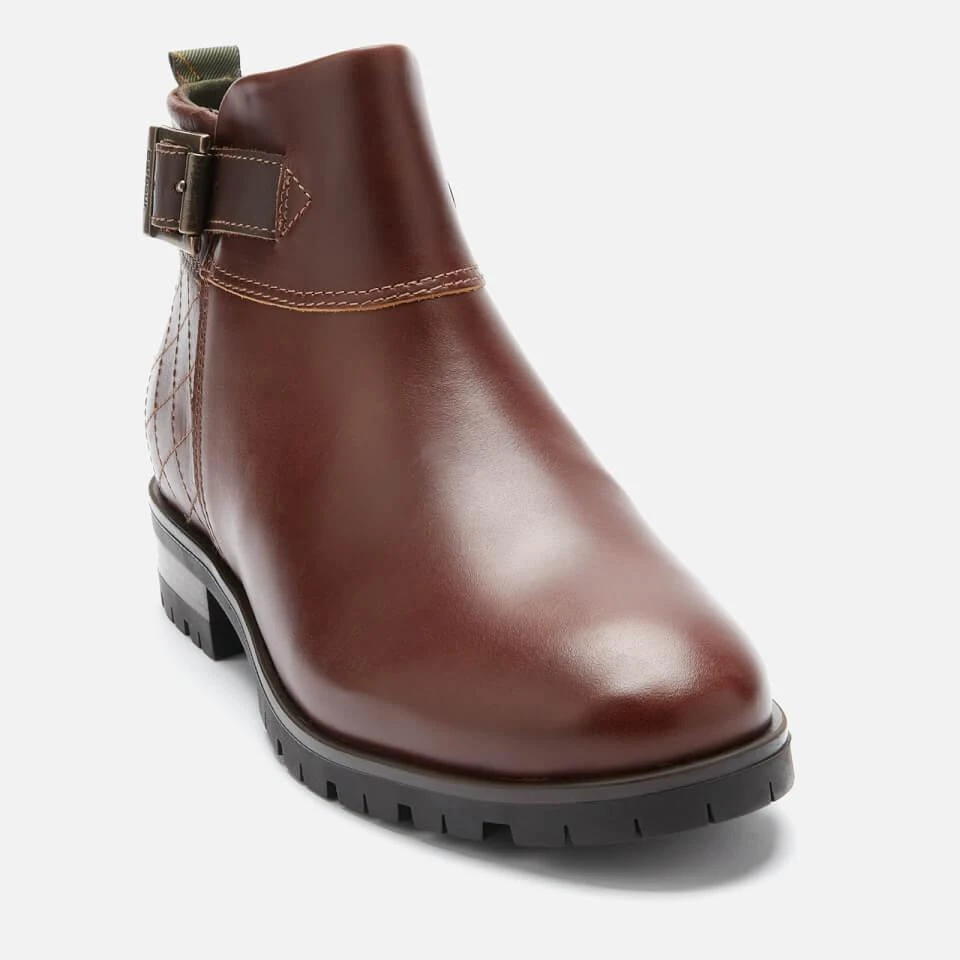 商品Barbour|BARBOUR WOMEN'S BRYONY LEATHER ANKLE BOOTS - BROWN,价格¥673,第2张图片详细描述