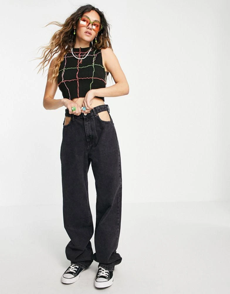 商品The Ragged Priest|The Ragged Priest high neck knitted crop top with overlocking,价格¥239,第4张图片详细描述