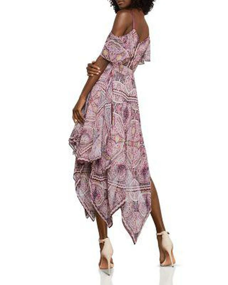 商品BCBG|Cold-Shoulder Festival Paisley Wrap Dress,价格¥2602,第2张图片详细描述