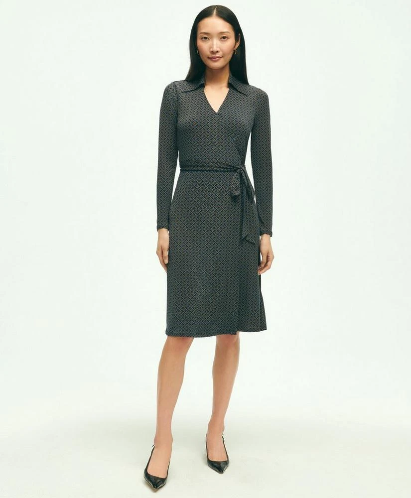 商品Brooks Brothers|Equestrian Print Wrap Dress,价格¥1178,第1张图片