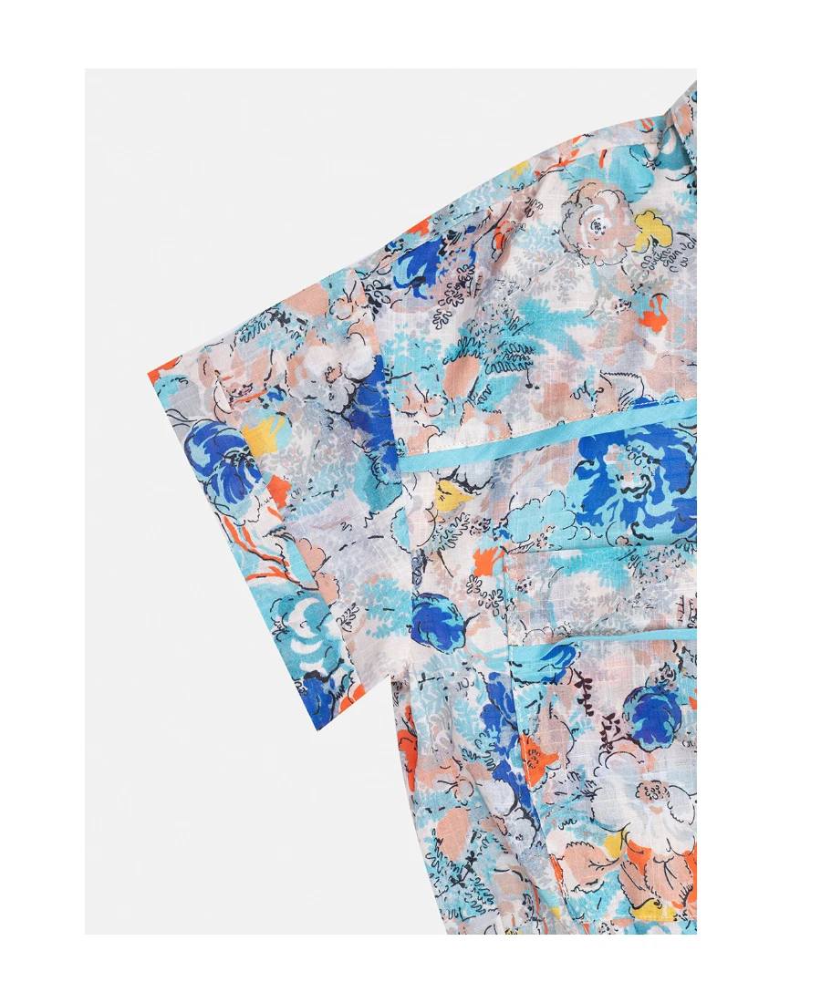 商品【商品预售7天】 Zimmermann|Zimmermann 女童套装 9438YCLOTOPFL 蓝色,价格¥672,第4张图片详细描述