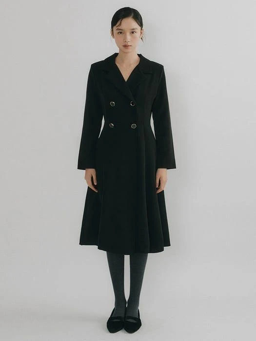 商品REORG|Oson Classic Double Button Dress_Black,价格¥1106,第1张图片