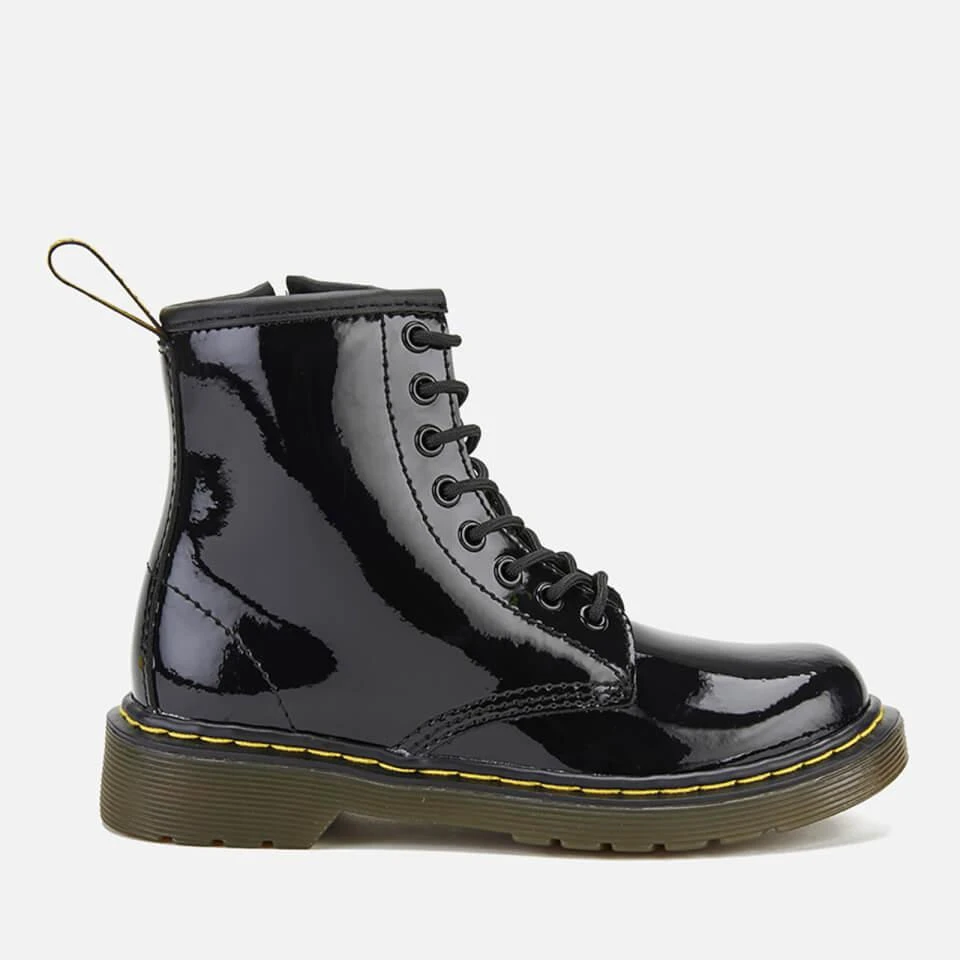 商品Dr. Martens|DR. MARTENS KIDS' 1460 J PATENT LAMPER LACE UP BOOTS - BLACK,价格¥400,第1张图片