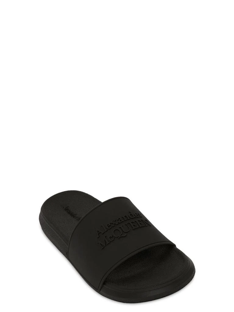 商品Alexander McQueen|10mm Logo Slide Sandals,价格¥2216,第3张图片详细描述