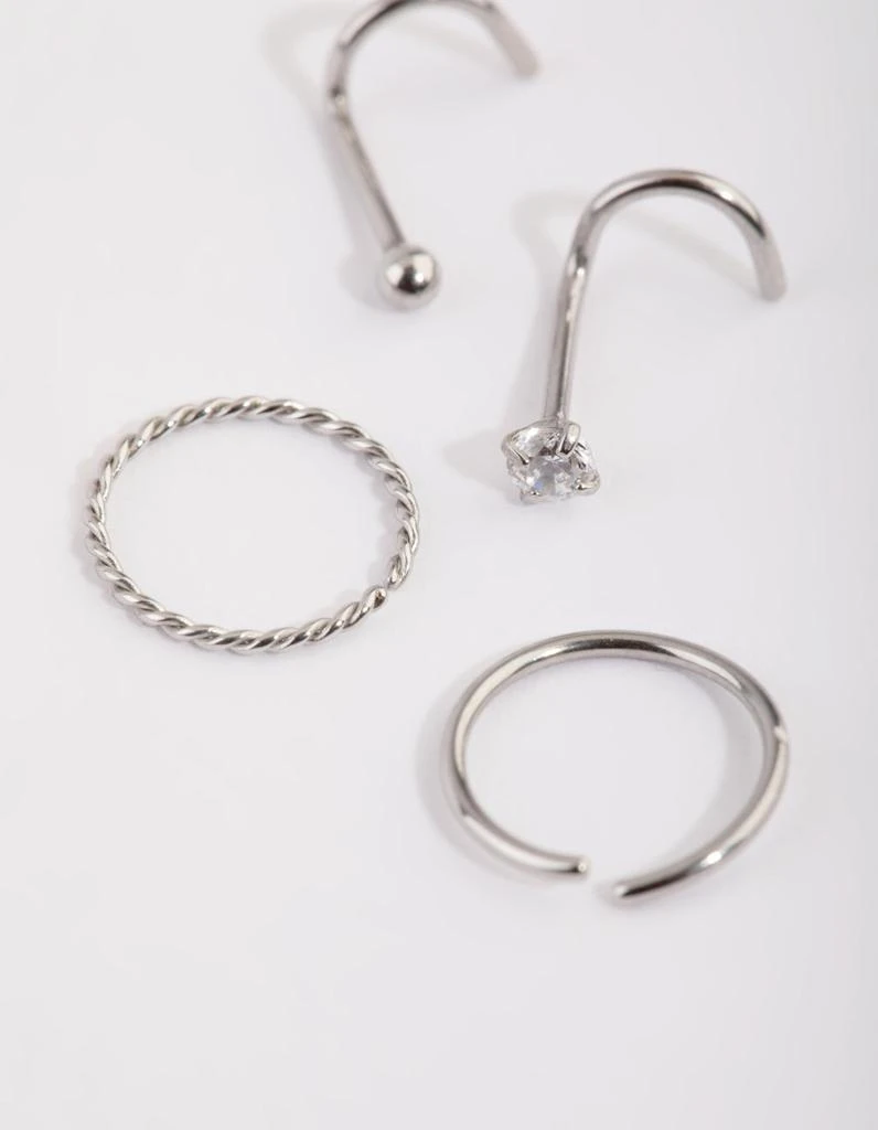 商品Lovisa|Surgical Steel Diamante Nose Ring Pack,价格¥151,第3张图片详细描述